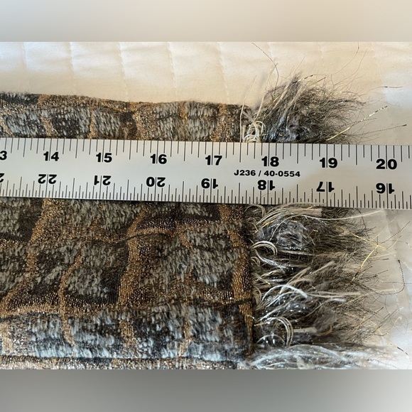 JULIANA COLLEZIONE Wool Mohair Blend TEXTURED Gold Fringe JACKET BLAZER Sz 2 - Picture 12 of 16